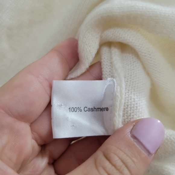 Cullen cowl neck cashmere sweater XS cream - Picture 4 of 4